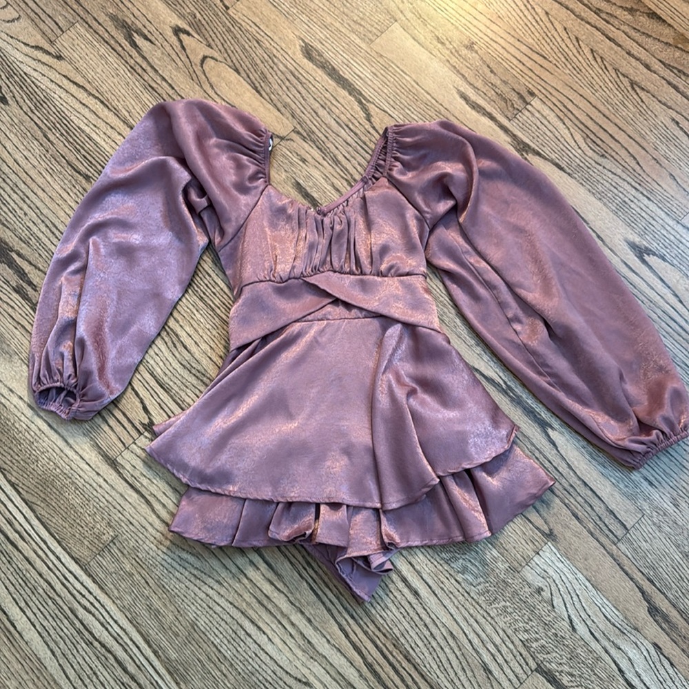 Altar’d State - Muave long sleeve romper - Size XS